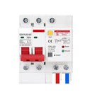 Heavy Hitter Spd Residual Current Breaker With Overload And Lightning Surge Guard 220V AC 32 Amp 30 Ma Trip - front view displaying controls.