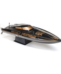 Heatwave Recoil 2 V2 26 Self Righting Brushless RTR RC Boat on stand showing sleek design and decals