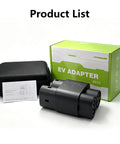 Heavy Duty Ccs1 To Ccs2 Adapter For Electric Vehicles Delivering 1000V 500A Dc Fast Charging in black storage case and box.