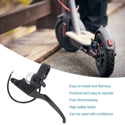 Electric Scooter Left Hand Brake Lever with Bell Hall Effect Waterproof Aluminum Alloy Handle near scooter tire
