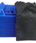 20 Pack 4x4x10 Blue Corner Protector V Shaped Edge Guards For Flatbed With Carrying Case, Cargo Load Safety Guard, Mesh Bag