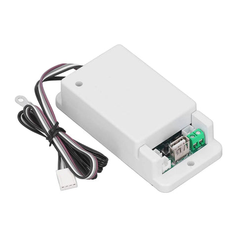 Wireless Battery Monitor With Smart Hall Sensor Tech And Dead Simple Install Featuring A Snappy 2.4 Inch Color LCD Screen For Rock Solid Power Tracking Up To 500 Volts, shown with wires.