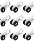 Dead Silent Double Wheel Curtain Track Rollers 30 Pack with smooth gliding pulleys arranged in a neat layout.