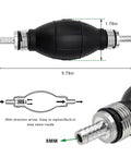Built Tough Fuel Line Hand Primer Bulb That Pumps Smooth On Gas Or Diesel Engines 8mm X 516 Inch rubber bulb with steel fitting.