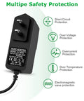 5V 1A Power Supply Adapter Universal AC To DC Charger 5W Center Positive With 8 Tip Plugs For Security Cameras, Baby Monitors, Graco Swing, TV Boxes, Raspberry Pi And More, black plug adapter