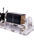 Solar Magnetic Levitation Model Levitating Mendocino Motor Educational Kit Dope St41 130 x 76 x 75 Mm Black Learn By Doing With Solar Power And Auto Reversing Coil For Hands On Science Demos, clear acrylic base