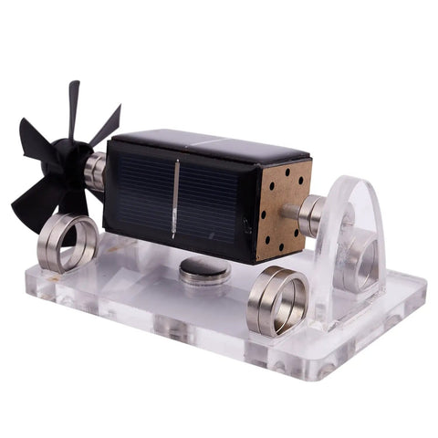 Solar Magnetic Levitation Model Levitating Mendocino Motor Educational Kit Dope St41 130 x 76 x 75 Mm Black Learn By Doing With Solar Power And Auto Reversing Coil For Hands On Science Demos, clear acrylic base