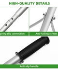 High-quality handle and connections of Heavy Duty Aluminum Landscape Garden Rake With 36 Inch Head And 69 Inch Handle
