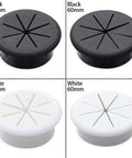 20 Pack Heavy Duty Desk Cable Grommets Kit For Cord Hole Covers With Flexible Rubber Inner Rings To Keep Wires Neat And Secure At Workstations, black and white 50mm 60mm
