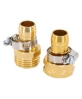 Top Rated Aluminum Garden Hose Mender Repair Kit For 3/4 Inch Us Thread, Heavy Duty Connector With Stainless Steel Clamp Stops Leaks Fast On Inside And Outside Watering Hoses Instantly, brass mender clamps