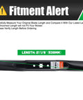 42 Inch Mower Blades Replacement For 942-04308 942-04308A 942-04312 Heavy Duty High Lift, showing length and 6-star hole