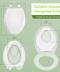 Elongated Toilet Seat With Built In Toddler Seat Slow Close Fits Adult And Child Potty Training Ready Magnetic Kids Seat