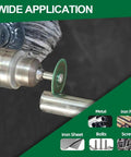 Diamond Metal Cut Off Wheel Set Pro Grade Heavy Duty cutting iron pipe on drill