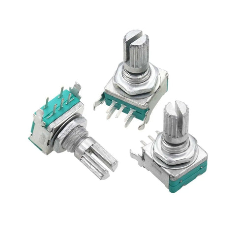 Three Right Angle EC11 360 Degree Rotary Encoders with Switch and Digital Potentiometer for Audio Control Pro Grade Dope 5PIN 20mm
