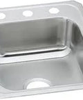 Single Bowl Top Mount Stainless Steel Kitchen Sink, Drop-In Install, 20-Gauge Durability, 17 By 21-1/4 Inch Basin, Fits 21-Inch Cabinets