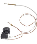 Longer 23.5 Inch Thermocouple and FD4 Dump Switch for Propane Patio Heaters, Plug and Play Universal Replacement, coiled wires visible