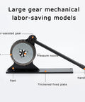 Close-up of the Professional Manual Hose Crimper Tool With Large Gear Press System For 6 To 32 Mm Tubing showing mechanical components.