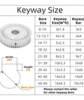 Premium 8M 60T Timing Pulley Featuring Slick Circular Arc Teeth Built Rock Solid For Seamless HTD Belt Drives Plug And Play Ready For Any Garage Build Or Machine Shop Project with keyway size chart