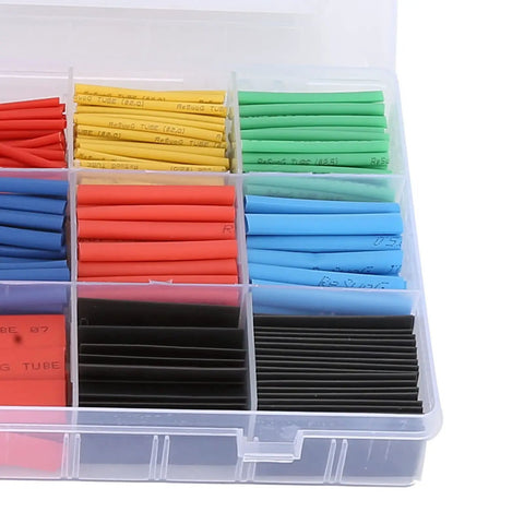Zerodis Heat Shrink Tube Kit With 560 Pieces Cross Linked Polyolefin Electrical Wiring Tubing, Flame Retardant Insulation, Thick Wall Protection For DIY Home Wire Repair And Splicing Bundling in storage box