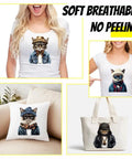 Six Piece Street Style Cat Iron On Transfers For T Shirts And Hoodies Colorful DTF Ready To Press Heat Transfer Stickers DIY