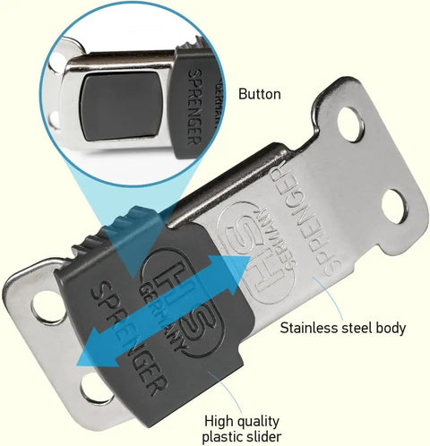 ClicLock Stainless Steel Buckle For Prong Dog Training Collar With Quick Release And Easy Buckle Built Tough