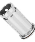 Straight Shank Collet C32 20 for CNC Router and Lathe Tools with chamfered inner hole and precision build, angled view.