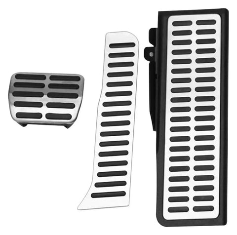 Heavy Duty Anti Slip Rubber Pedal Pads Upgrade Ride With Solid Grip Footrests For Vw Golf 5 6 Tiguan Touran Skoda Octavia A5, trio of durable covers.