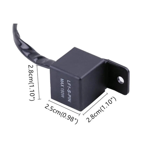 Plug N Play Electronic LED Flasher Relay For Motorcycles Hyper Flash Fix 12V Turn Signal Blinker Relay Durable ABS side view