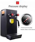 Heavy Duty Commercial Steam Boiler For Bubble Tea Shops Automatic Electric Hot Water Heater with pressure display and gauge.