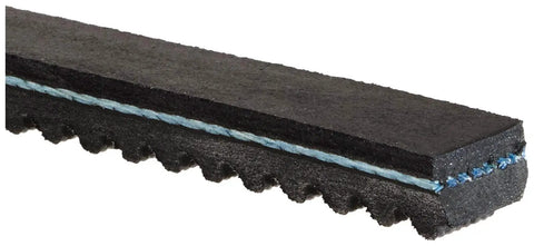 Close-up of Tri-Power Belt AX34 10-Count Pack EPDM Auto Drive Belt with notches for flex fit on small diameter pulleys.