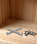 M10x10mm Stainless Steel Hex Bolt Nuts Washer Set With Full Thread Lock Nuts And Flat Washers, Corrosion Resistant Fastener Kit For Indoor Repair Projects, Heavy Duty Hardware To Tackle Vibration And Loosening, on wood shelf