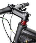 1-1/8 Inch Threadless Bike Headset Kit For MTB BMX Road Bikes - Aluminum Bearing System With Red Spacer on Handlebar