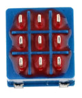 Top view of 3PDT Nine-Pin Box Stomp Foot Switch For Guitar Effects Pedals True Bypass Metal Build Pack Of Five