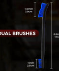 Side view of blue nylon brush from Six Pack Double Ended Gun Cleaning Brushes Set With Brass And Nylon Bristles All Purpose Cleaning Kit
