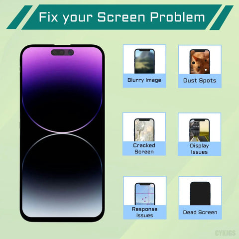 iPhone 14 Pro Screen Replacement Kit With Proximity Sensor Earspeaker Flex Cable 6.1 Inch 3D Touch LCD Display Digitizer