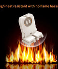 Non Shunted LED Tombstones Pack Of 50 T8 Lamp Holders UL Turn Type Lampholders with flame-resistant features shown.