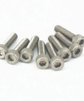 Tough As Nails Hex Socket Head Machine Screws M3x30mm Alloy Steel Fasteners in a group, showing precision threads and hex drive.