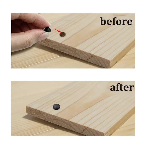 Black 5mm Shelf Peg Hole Plugs 100 Pack For Kitchen Cabinets And Furniture Easy Install No Tools Needed Durable Plastic Caps Demo