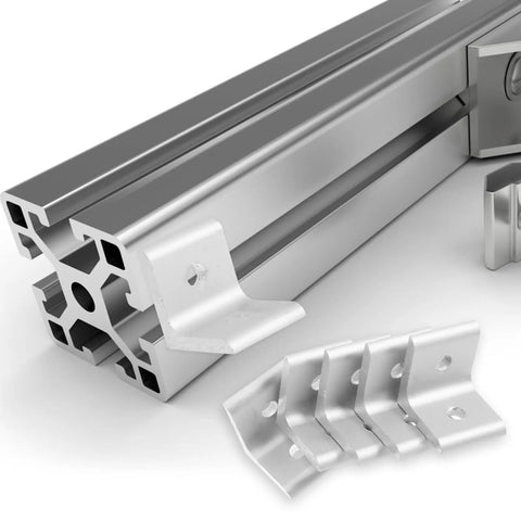 Top Shelf Aluminum Extrusion Corner Braces And L Bracket Connectors with aluminum profile rails and connectors for easy assembly.