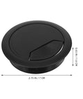 Seamless 20pcs Desk Grommet Kit With Waterproof Plastic Cord Hole Covers For Office Wire Management And Home Cable Organizer Setup Super Easy Install No Tools Needed To Keep Your Workspace Tidy And Safe From Spills, black plastic desk grommet 7 cm