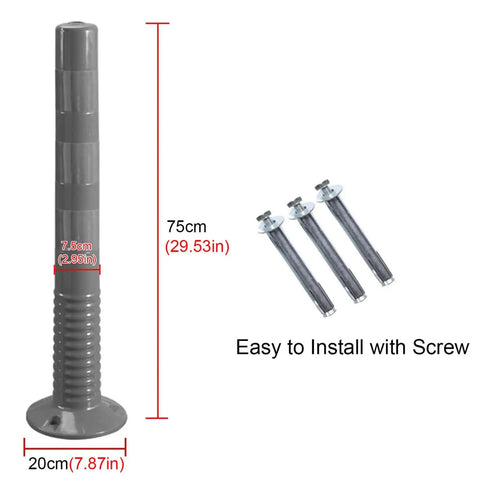 Bang For Your Buck Heavy Duty Pu Traffic Delineator Posts 29.5 Inch Spring Loaded Base Reflective Bands Parking Lot Safety Markers 4 Pack Legit Build Quality