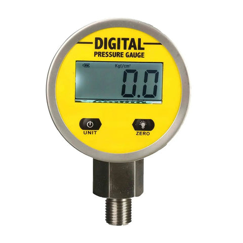 Heavy Duty Digital Pressure Gauge Built To Hustle Through Hydraulic Testing While Checking Gas Oil And Water Systems Rapidly Up To 250 Bar With Clear Digital Screens That Get It Done