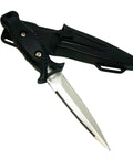 Titanium Talon Spearfishing Dive Knife 8.5 Inch Black Blade With Low Volume Point Tip Full Tang Stainless Steel Straps Included