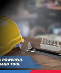 Ultra Compact Right Angle Ratchet Screwdriver Kit With 8 Bits Cr Steel Low Profile Mini Set Perfect For Tight Spaces And Precision Gear Repair Jobs, with bits and hard hat