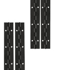 Heavy Duty 6 Inch Black Piano Hinges Made From Rust Resistant 304 Stainless Steel Continuous Hardware For Gates And Doors, four pieces view.