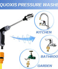 High Pressure Water Wand Attachment for Garden Hoses With 3 Spray Modes and Turbo Cleaner for Kitchen, Bathroom, Garden