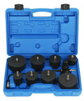 Wenzhon turbo system leakage tester kit in blue case with 8 black step adapters