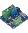 Voltage To PWM Converter Module For PLCs slick and plug and play 0 to 5 volts and 0 to 10 volts outputs, close-up view