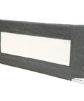Deluxe Denim Bed Rail for Toddlers, Grey, 100 Cm Wide by 40 Cm High, Safe Bed Gate for Kids, side view of bed safety barrier