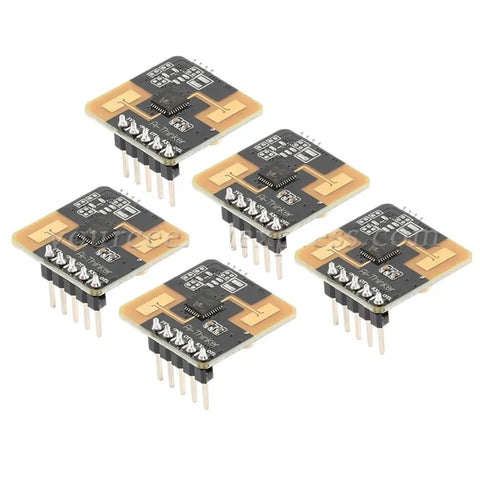 24 GHz Radar Sensor Module For Human Body Micro Motion Detection ISM Band UART Interface Board With Antenna Plug And Play Easy Install Rock Solid High Precision And Reliable Performance For Electronics Projects, 5-pack